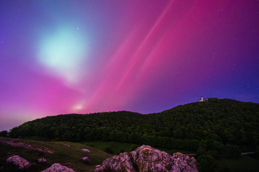 Polarlicht über Schwäbischer Alb